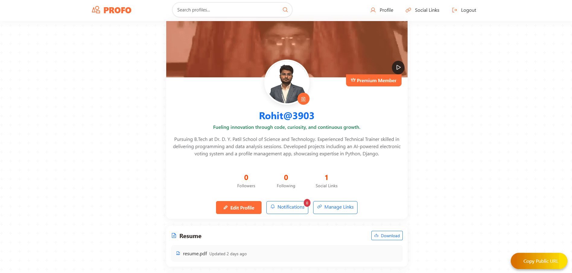 Profo Profile Management